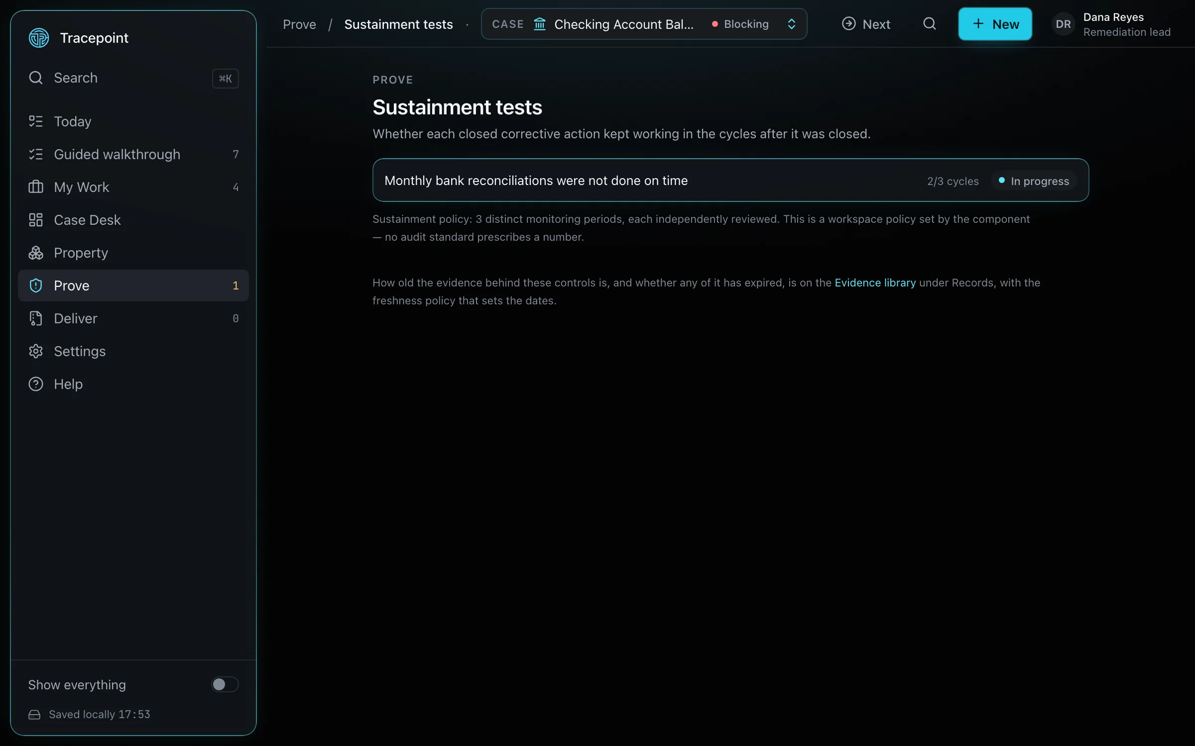 The Prove group: challenges, sustainment tests, risk acceptances, and repeat findings